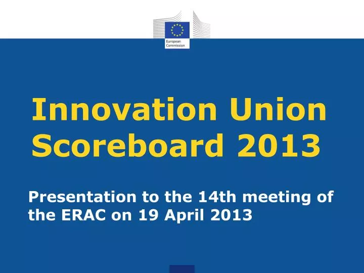 innovation union scoreboard 2013