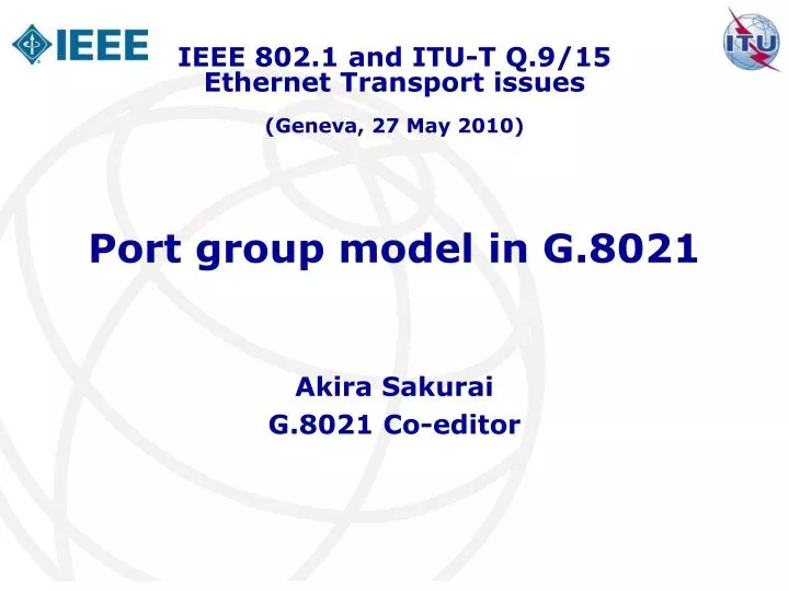 port group model in g 8021