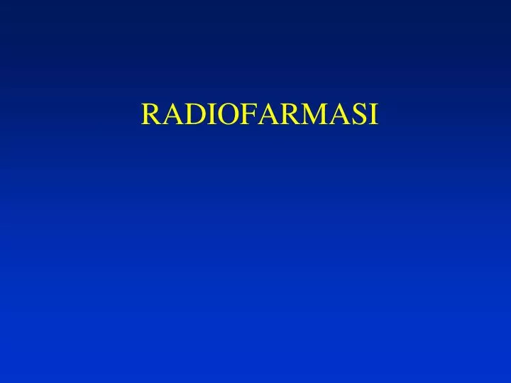 radiofarmasi