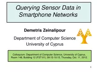 Querying Sensor Data in Smartphone Networks