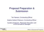 Proposal Preparation &amp; Submission - slide 1