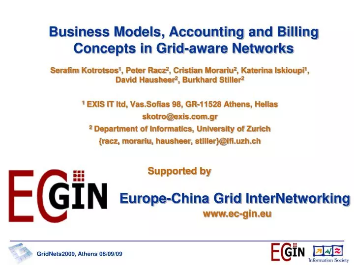business models accounting and billing concepts in grid aware networks
