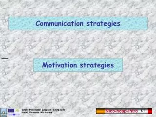 Communication strategies
