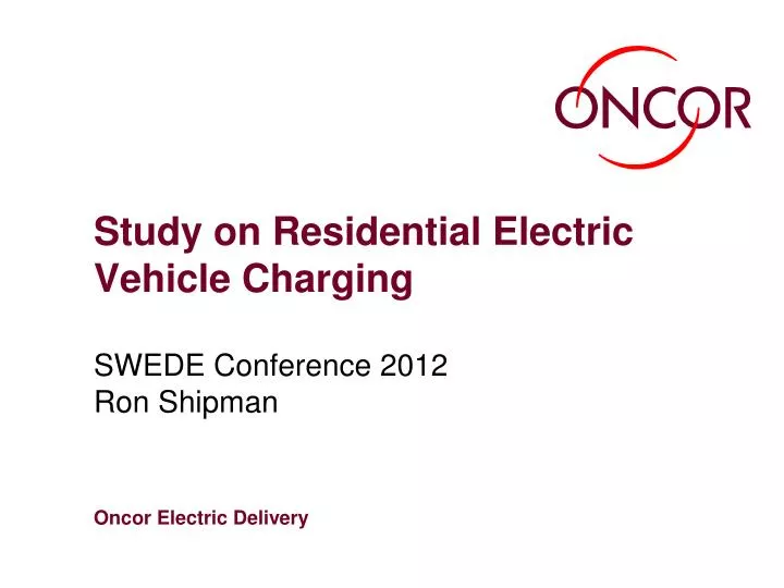 study on residential electric vehicle charging