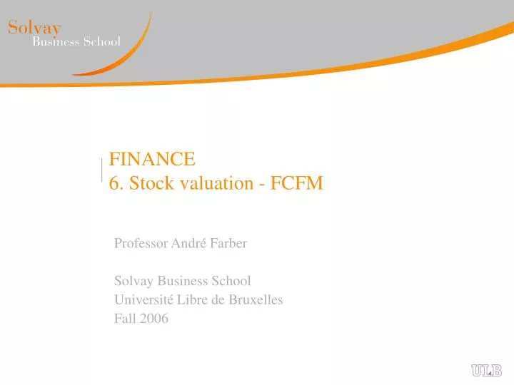 finance 6 stock valuation fcfm