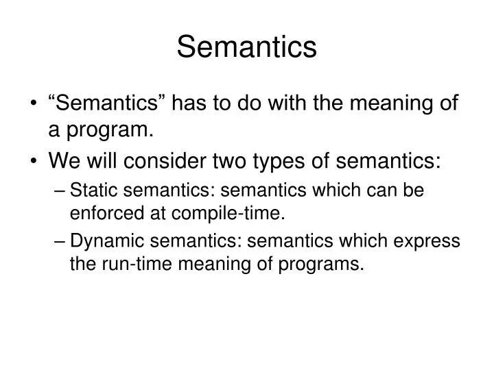 semantics