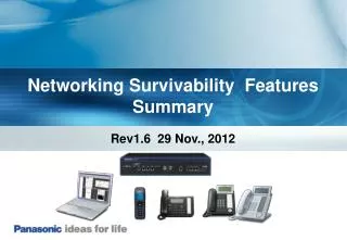 Networking Survivability Features Summary