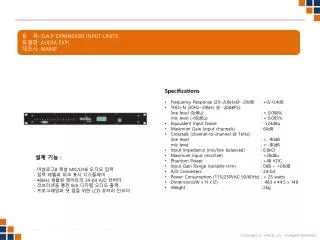 ? ? : D.A.P EXPANSION INPUT UNITS ??? : AUDIA EXPI ??? : BIAMP