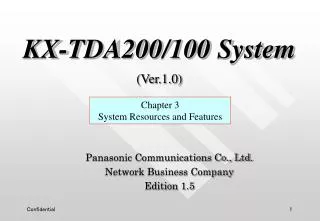 KX-TDA200/100 System (Ver.1.0)