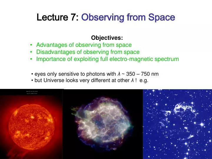 lecture 7 observing from space