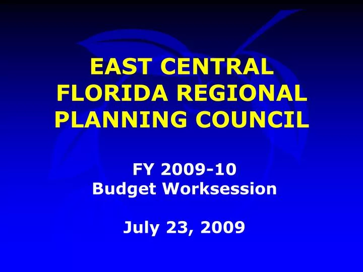 east central florida regional planning council