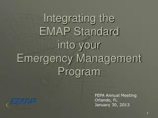 Integrating the EMAP Standard into your Emergency Management Program