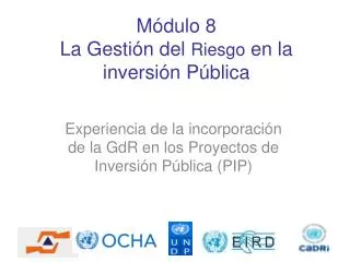 m dulo 8 la gesti n del riesgo en la inversi n p blica