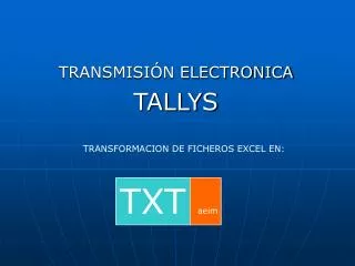 transmisi n electronica tallys