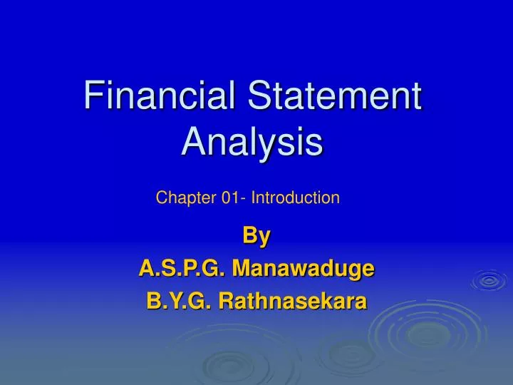 financial statement analysis