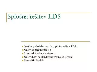 splo na re itev lds