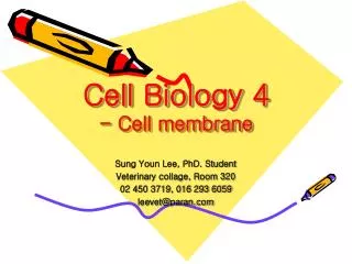 Cell Biology 4 - Cell membrane