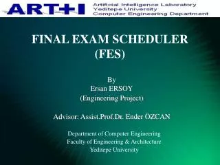 FINAL EXAM SCHEDULER (FES)