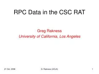 RPC Data in the CSC RAT