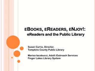 eBooks, eReaders , eNjoy !: