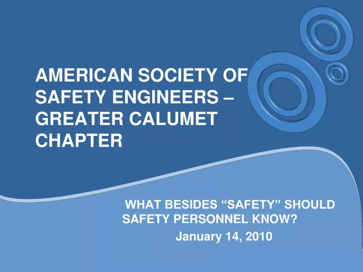 american society of safety engineers greater calumet chapter