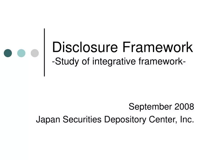 disclosure framework study of integrative framework