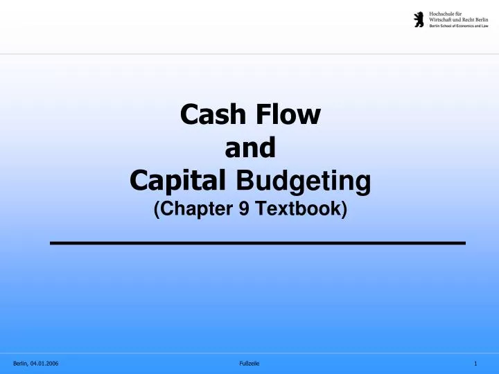 cash flow and capital budgeting chapter 9 textbook