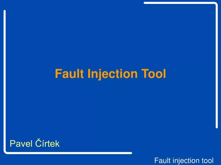 fault injection tool