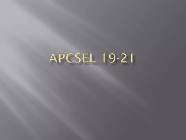 apcsel 19 21