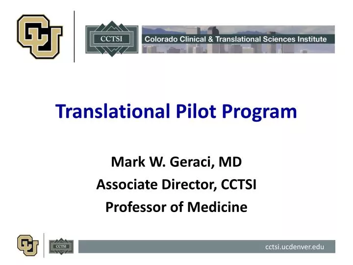 translational pilot program