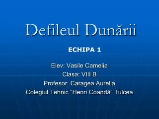 defileul dun rii