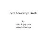 Zero Knowledge Proofs - slide 1