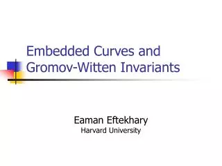 Embedded Curves and Gromov-Witten Invariants
