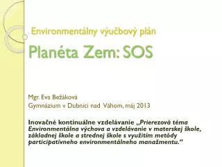 environment lny v u bov pl n