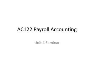 AC122 Payroll Accounting
