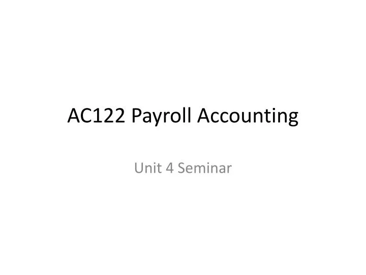 ac122 payroll accounting