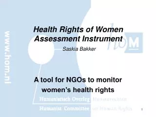 Health Rights of Women Assessment Instrument Saskia Bakker