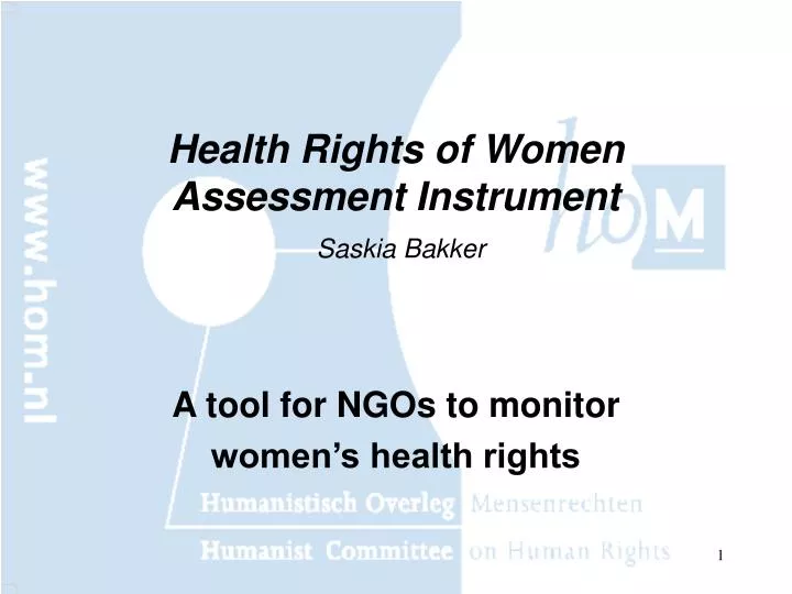 health rights of women assessment instrument saskia bakker