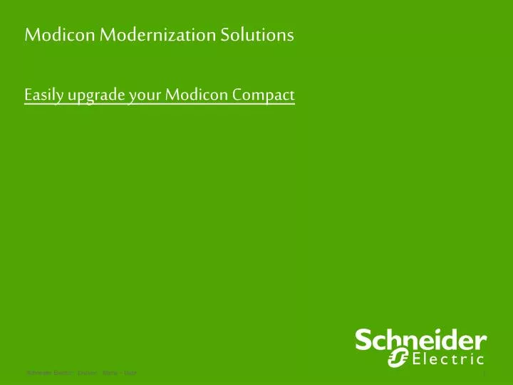 modicon modernization solutions