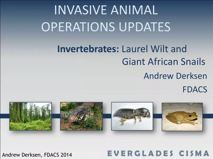 invasive animal operations updates
