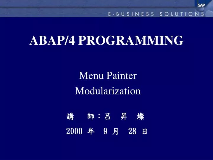 abap 4 programming