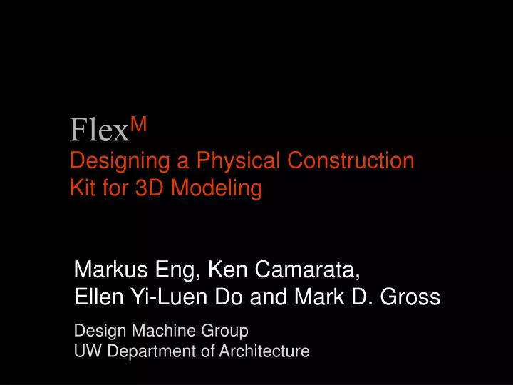 designing a physical construction kit for 3d modeling