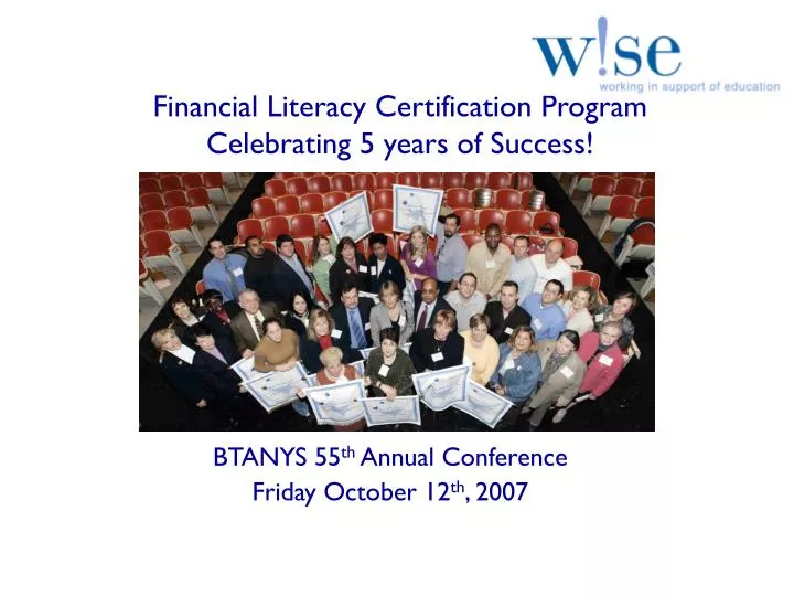 financial literacy certification program celebrating 5 years of success