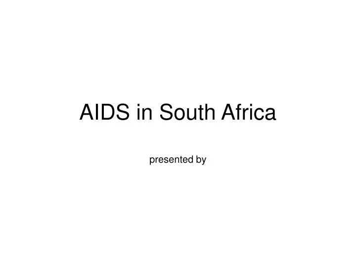 aids in south africa