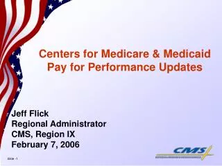 Centers for Medicare &amp; Medicaid Pay for Performance Updates