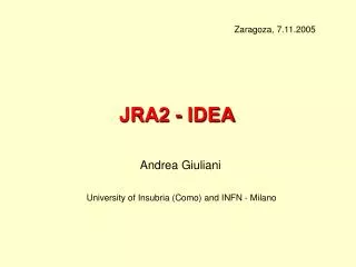 JRA2 - IDEA