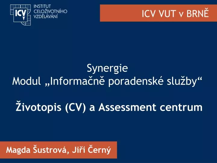 synergie modul informa n poradensk slu by ivotopis cv a assessment centrum