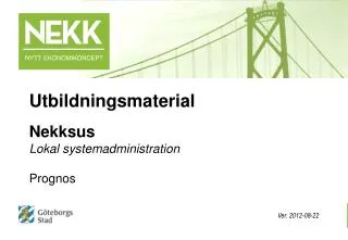 nekksus lokal systemadministration prognos