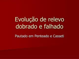 evolu o de relevo dobrado e falhado