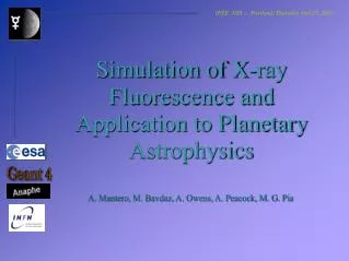 Simulation of X-ray Fluorescence and Application to Planetary Astrophysics